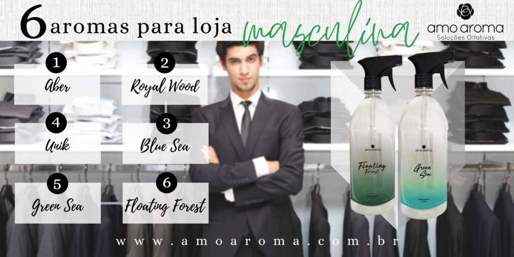 fragrância para loja de roupas masculinas